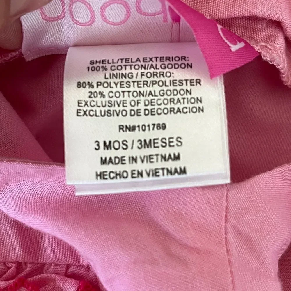 Goodlad baby girl embroidered floral romper 0-3 months